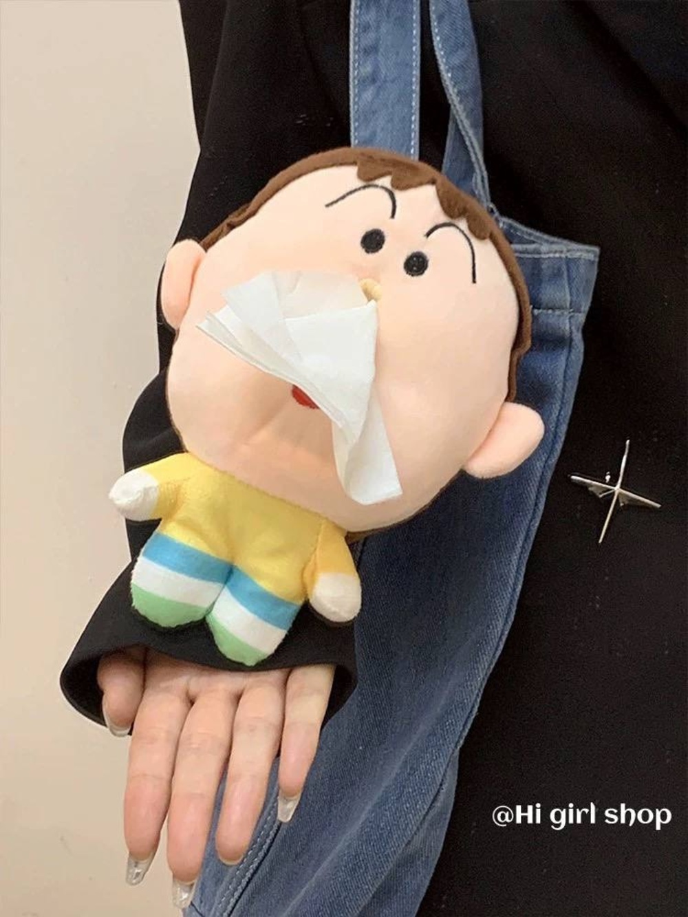 Cute Plush Character Tissue Holder Bag